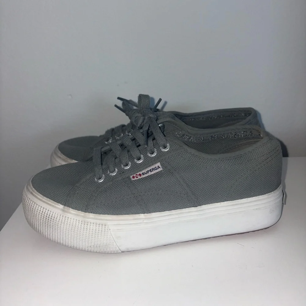 Superga Platform Sneakers gray
